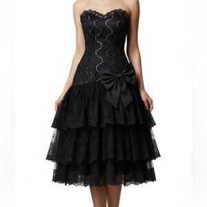 Alfred Angelo Black Lace Dress